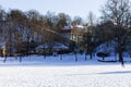 The largest Park in Prague Ã¢â¬â Stromovka - the Royal Tree-tree in the snowy Winter